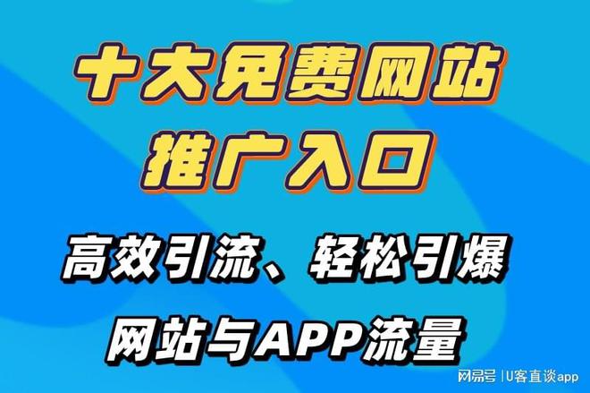 2025最新十大免费网站推广入口大全推广网站APP的不容错过！(图1)